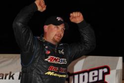 Brady Smith celebrates at KLMS. (rickschwalliephotos.com)