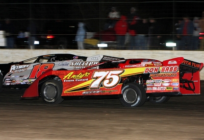 Terry Phillips (75) won in his first trip to Farley, Iowa. (mikerueferphotos.photoreflect.com)