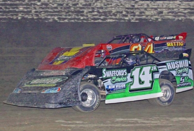 Jesse Stovall (14jr) heads for victory. (Woody Hampton)