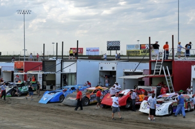 The infield pits at I-80 Speedway. (fasttrackphotos.net)
