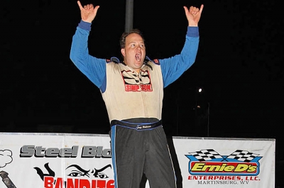 Greg Roberson celebrates his victory. (Clifford Dove Motorsports Photography)