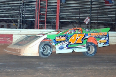Tyler Ivey takes the checkers at Waycross. (Troy Bregy)