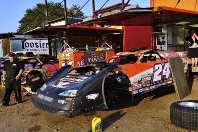 Rick Eckert's pit area last February at Volusia. (thesportswire.net)