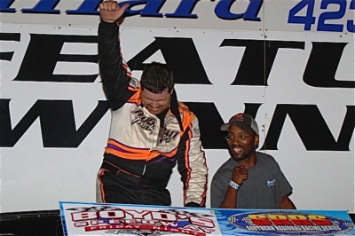 Riley Hickman earned $3,000 at Boyd's Speedway for his second SRRS victory. (photobyconnie.com)