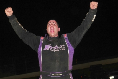 Tanner Kerr celebrates at Winchester. (Travis Trussell)