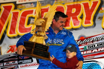 Jimmy Mars in victory lane after his 2009 USA Nationals victory. (thesportswire.net)