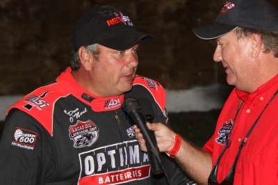 Don O'Neal tells the Florence crowd about his fast time. (Jeremey Rhoades)