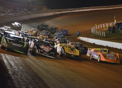 Tazewell, high-banked even on the straightaways, hosts WoO drivers Saturday. (mrmracing.net)