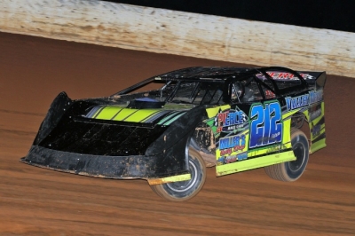 Josh Putnam heads to victory at Boyd's Speedway. (Chad Wells)