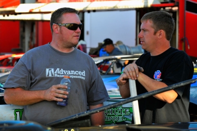 Jason Feger (left) and Shannon Babb are top Illinois contenders at Eldora. (thesportswire.net)