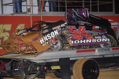 Jason Johnson's car was heavily damaged. (Brian McLeod)