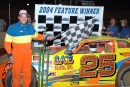 Shane Clanton of Zebulon, Ga., led the final 34 laps to match his richest career payday ($10,000) in topping the World of Outlaws Late Model Series field on May 1, 2004, at Chatsworth, Ga.&#039;s North Georgia Speedway. (Nick Nicholson)