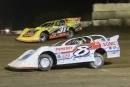 Dillon McCowan (8) of Urbana, Mo., outdueled Kye Blight (31) to win his first career MARS Championship Late Model Series victory and a $5,012 payday at Kankakee County Speedway in Kankakee, Ill. (brendonbaumanphotos.com)