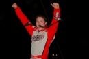 Bobby Pierce celebrates Sunday at Vermilion County Speedway in Danville, Ill., after his first career ALMS victory. (Jeremey Rhoades)