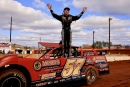 Luke Cooper of Woodruff, S.C., led all 25 laps from the outside pole to win Saturday&#039;s $1,500 GM Performance 602 Crate Late Model Series season opener at Cherokee Speedway. (Zack Kloosterman)