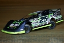 Jason Feger of Bloomington, Ill., overcame a mid-race challenge from Dylan Thompson and led all 15 laps to win Friday&#039;s $5,000 DIRTcar-sanctioned season opener at Paducah International Raceway. (joshjamesartwork.com)