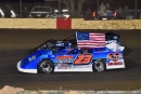Michael Rouse during parade laps before his $5,000 Mark Batten Memorial victory March 22 at County Line Raceway in Elm City, N.C. (redclayrebel.smugmug.com)