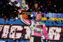 Bobby Pierce celebrates June 20&#039;s World of Outlaws Real American Beer Late Model Series and DIRTcar Summer Nationals victory at Federated Auto Parts Raceway at I-55 in Pevely, Mo. (Tyler Carr)