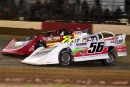 Tony Jackson Jr. (56) outran Dillon McCowan on March 14 to complete a Springfield (Mo.) Raceway sweep on the Midwest LateModel Racing Association. (photosbyboyd.smugmug.com)