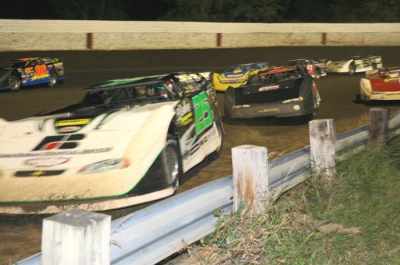 Chad Simpson (25) roars past at Farley. (Paul Misner)