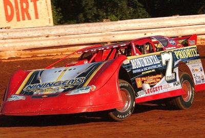 Gary Stuhler tunes up at the half-mile oval. (Brian McLeod)