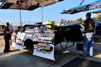 Darrell Lanigan's car is ready for his only action at Volusia. (thesportswire.net)
