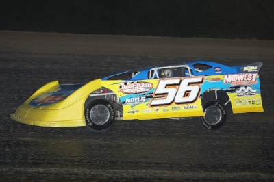 Andy Eckrich heads for victory at Marshalltown. (John Vass)