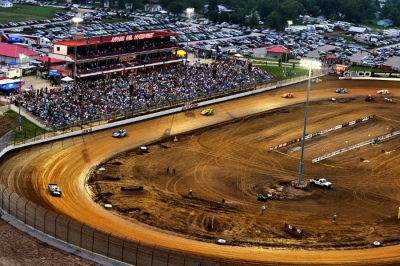 An aerial view of Lucas Oil Speedway on Memorial Day weekend. (thesportswire.ne)