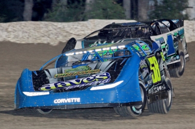 Mark Whitener (58) was fast qualifier and a heat winner during Powell Memorial prelims. (rewingphotos.com)