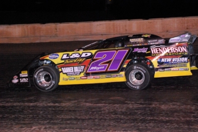 Billy Moyer heads to victory last year at Shawano, Wis. (Shawn Fredenberg)
