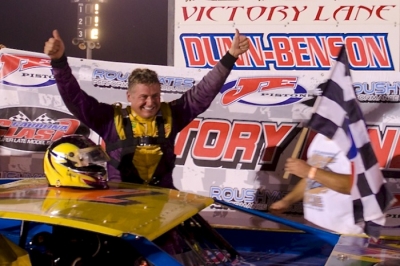 Scott Autry celebrates in victory lane. (Gary Laster)