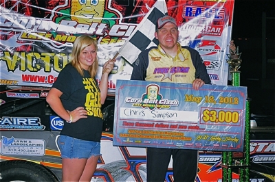 Chris Simpson earned $3,000 at Cedar County Raceway. (www.jdphotosports.photoreflect.com)