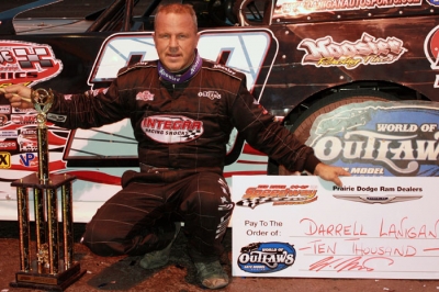 Darrell Lanigan won his eighth World of Outlaws Late Model Series race of 2012. (Kevin Kovac)