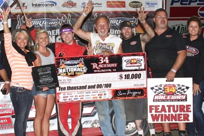 Bobby Pierce and crew celebrate Summernationals win No. 4. (Jim DenHamer)