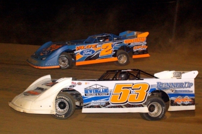 Cody Hardesty (53) takes the lead at Elkins. (Tommy Michaels)
