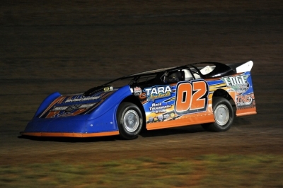 Tommy Weder Jr. heads for his first NCRA victory of the season. (Todd Boyd)