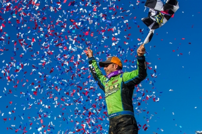 Josh Richards celebrates his DTWC victory. (heathlawsonphotos.com)