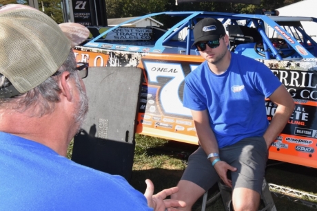 Hudson O'Neal and crew chief Jason Durham. (DirtonDirt)