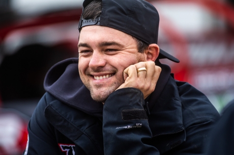 Brandon Overton smiling at Hagerstown. (Heath Lawson)