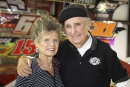 Berneice and Earl Baltes at the National Dirt Late Model Hall of Fame in 2008. Berneice died Feb. 24, 2021, at the age of 93. (mikerueferphotos.photoreflect.com)