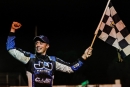 Jacob Hawkins earned $10,000 for his biggest career victory June 25 at Ohio&#039;s Atomic Speedway in Valvoline Iron-Man Racing Series action. (Tyler Carr)