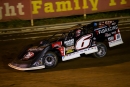 Kyle Larson on his way to a $30,000 victory in Sept. 29's Lucas Oil Series-sanctioned Hillbilly 100 at Tyler County Speedway in Middlebourne, W.Va. (heathlawsonphotos.com)