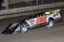 Chad Simpson of Mt. Vernon, Iowa, steers toward victory in Friday&#039;s Lucas Oil MLRA Series Harvest Hustle opener at Sycamore Speedway in Maple Park, Ill. (mikerueferphotos.photoreflect.com)
