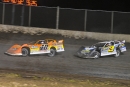 Kyle Bronson and Brian Shirley went down to the wire in June 2&#039;s World of Outlaws Case Late Model Series feature at Tri-City Speedway in Granite City, Ill. (jacynorgaardphotography.com)