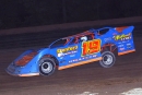 Derrick Hilliker, of Midland, Mich., heads to victory at Crystal (Mich.) Motor Speedway. Hillker earned $4,000 in the two-day Great Lakes Nationals at the track where he&#039;s the champion. (Jim DenHamer)