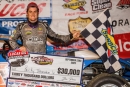 Ricky Thornton Jr. earned a race-record $30,000 for Sept. 23&#039;s Lucas Oil Late Model Dirt Series victory in Brownstown (Ind.) Speedway&#039;s Jackson 100. (heathlawsonphotos.com)