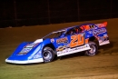 Ricky Thornton Jr. races to Friday&#039;s $12,000 victory with the Lucas Oil Late Model Dirt Series at Raceway 7 in Conneaut, Ohio. (heathlawsonphotos.com)