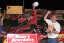 Tenth-starting Mark Burgtorf of Quincy, Ill., led the final 72 laps to win the $10,000 season-ending Pepsi USA Nationals at West Burlington, Iowa's 34 Raceway; Burgtorf notched two Deery Brothers Summer Series victories in the final three races. (mikerueferphotos.photoreflect.com)