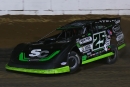 Jason Feger on his way to victory in May 16&#039;s 40-lap MARS-sanctioned feature at Quincy (Ill.) Raceway. (Brendon Bauman)