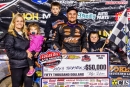 Ricky Thornton Jr.&#039;s family celebrates May 17&#039;s $50,000 Malvern Bank High Bank Heist victory in Lucas Oil Series action at Eagle (Neb.) Raceway. (heathlawsonphotos.com)